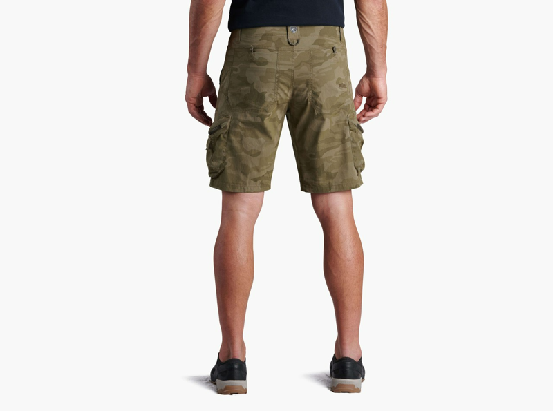 Kuhl Ambush Cargo Shorts Mens in Green Camo-3