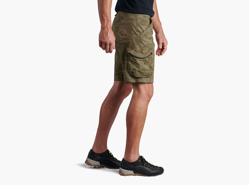 Kuhl Ambush Cargo Shorts Mens in Green Camo-2