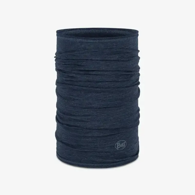 Buff Lightweight Merino Neck Tube in Solid Night Blue