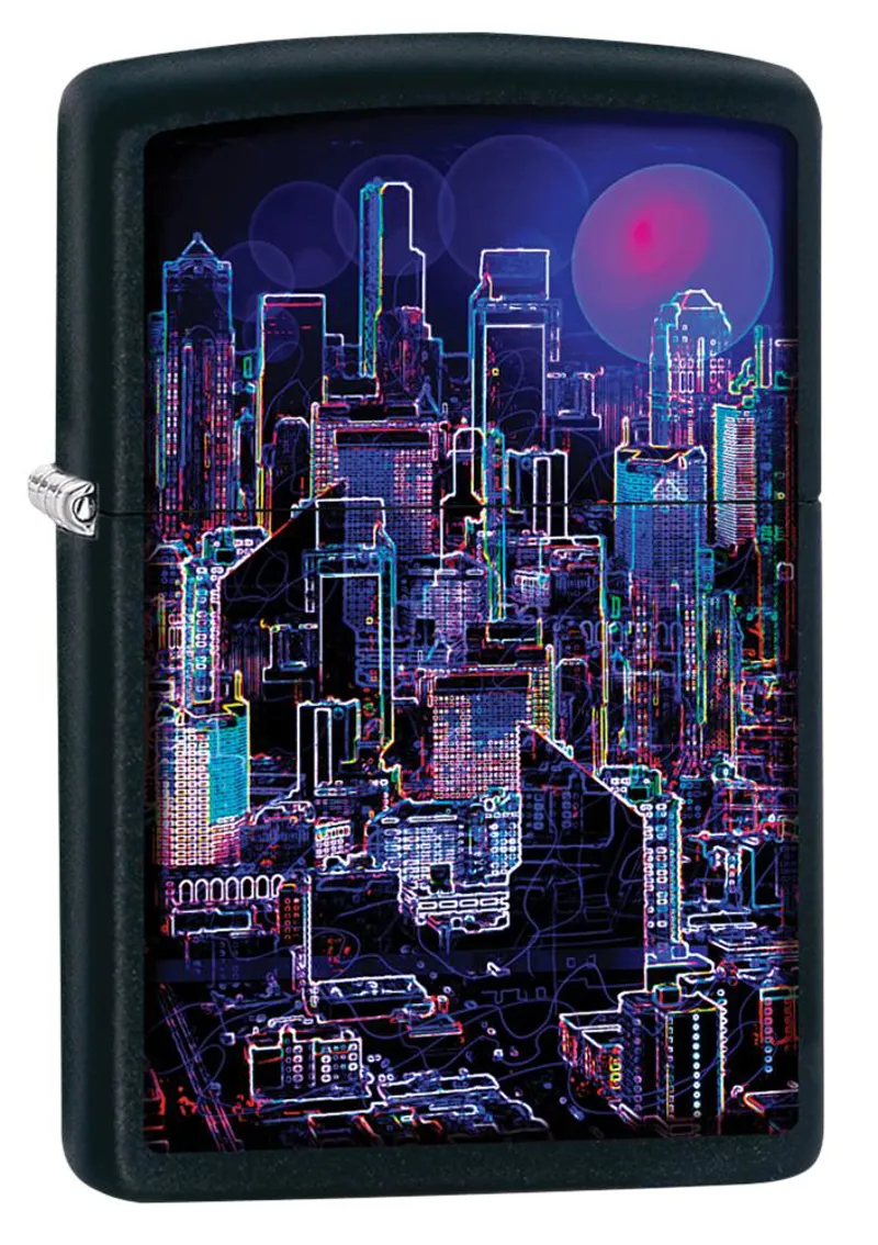 Zippo Cyberpunk Lighter in Black Matte