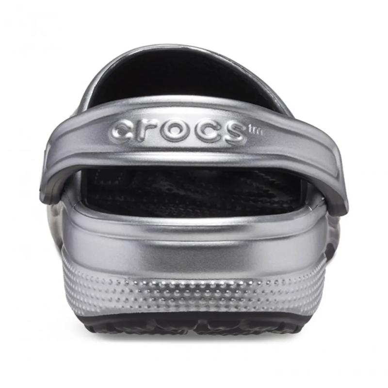Crocs Classic Metallic Clog in Silver Metalic-3