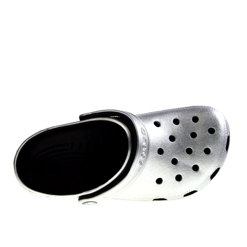 Crocs Classic Metallic Clog in Silver Metalic-1