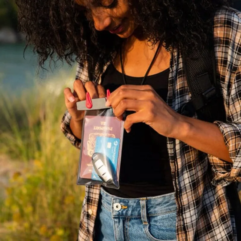 Aquaapac Keymaster Plus Waterproof Pouch in Grey / Pink-1