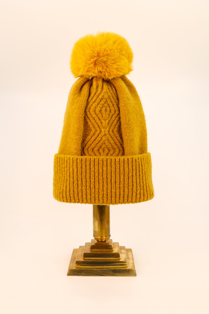 Powder Ingrid Bobble Hat in Mustard