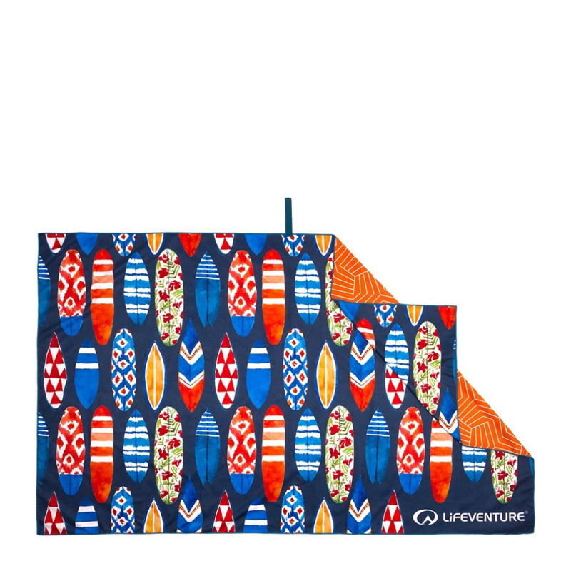 Lifeventure Recycled Soft Fibre Towel in Surfboards Print-3
