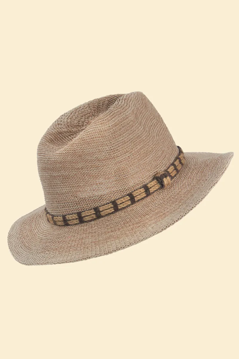 Powder Natalie Hat in Natural with Rope Band