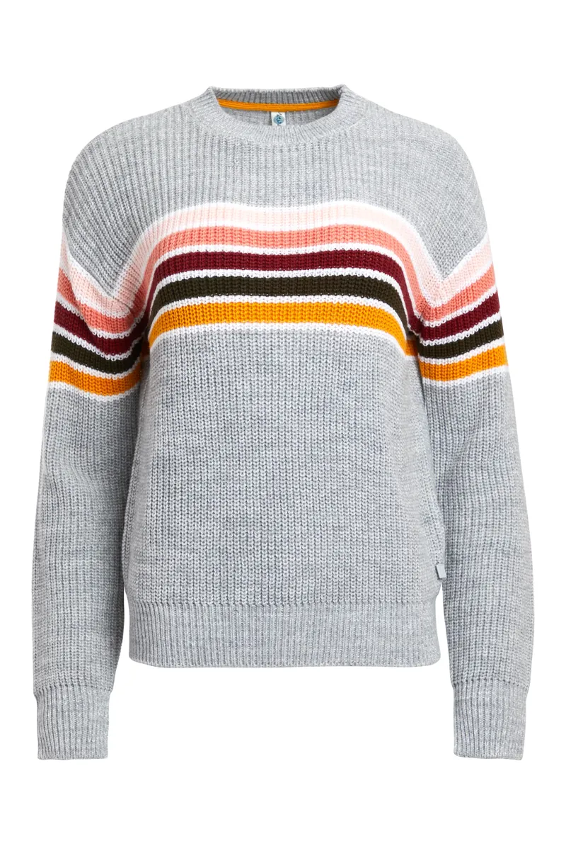 Weirdfish Koko Jumper Womens in Grey Marl-5