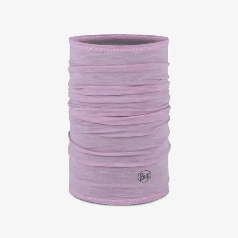 Buff Lightweight Merino Neck Tube in Solid Pansy 