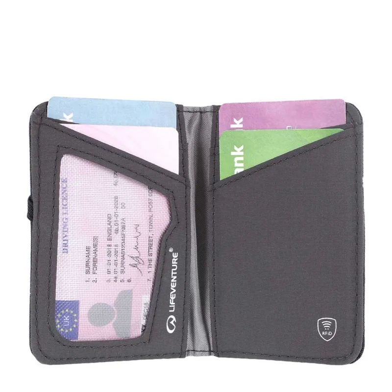 Lifeventure RFID Recycled Card Wallet in Olive-3