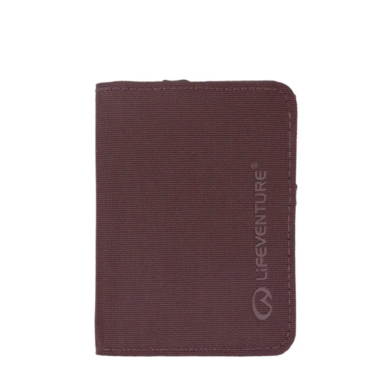 Lifeventure RFID Recycled Card Wallet in Plum