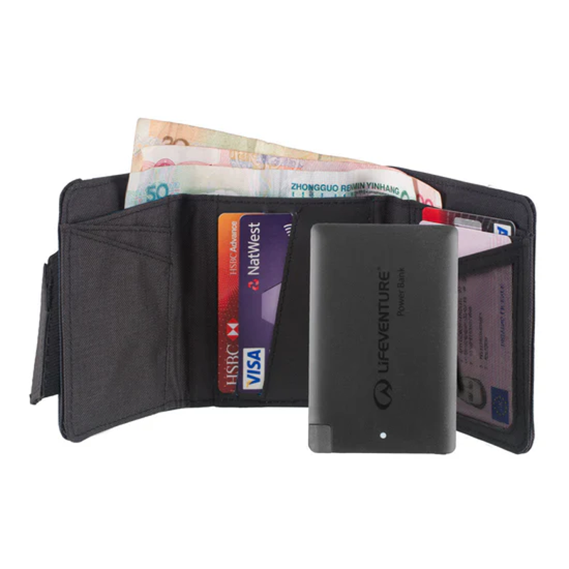 Lifeventure RFID Charger Wallet in Recycled Grey-2
