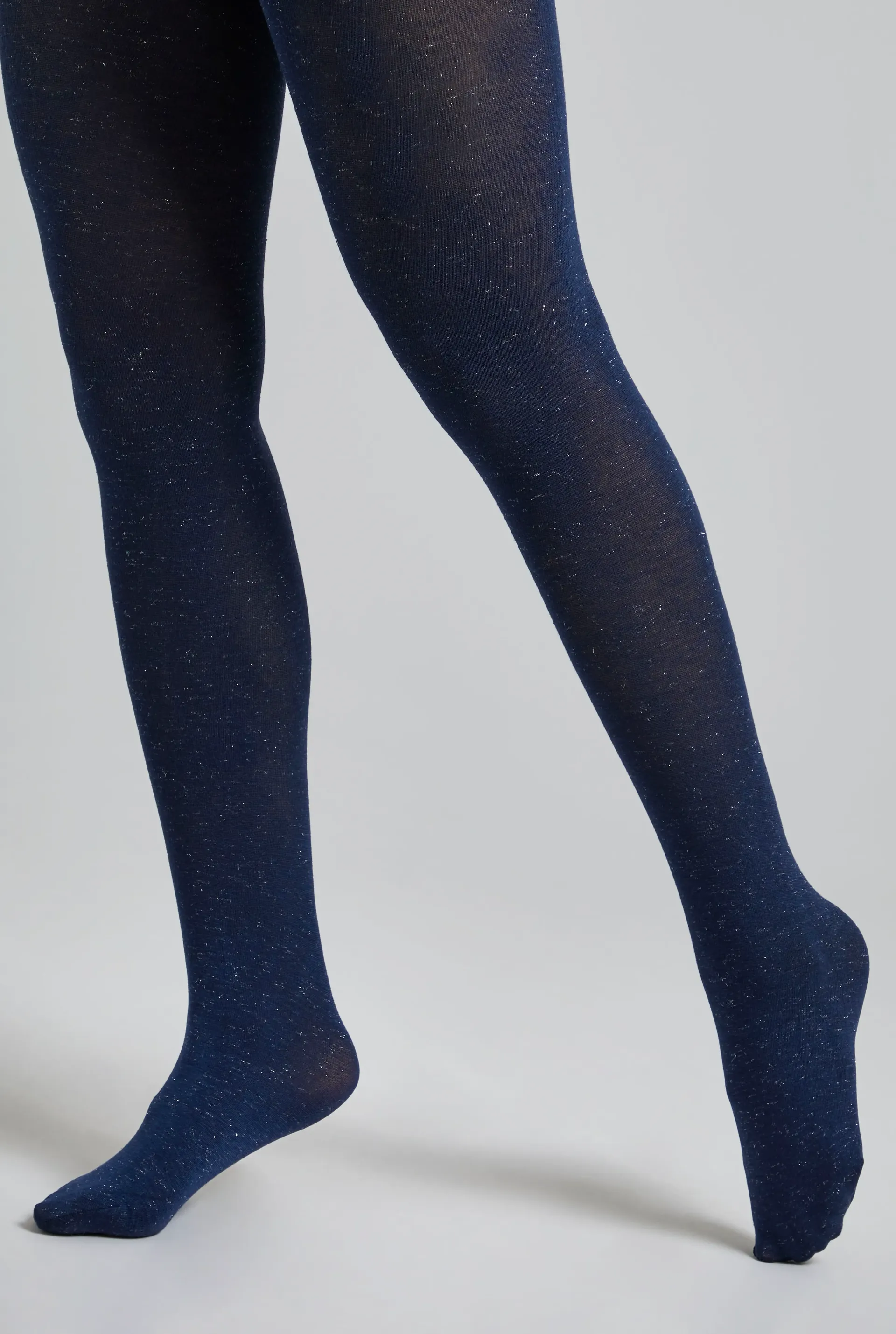 Weirdfish Crissy Sparkle tights Womens in Navy
