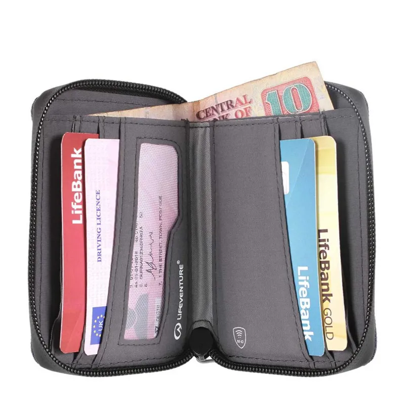 Lifeventure RFID Recycled Bi-Fold Wallet in Navy Blue-3