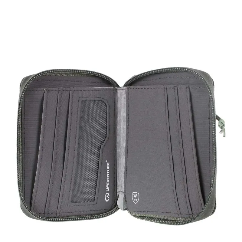 Lifeventure RFID Recycled Bi-Fold Wallet in Olive-2