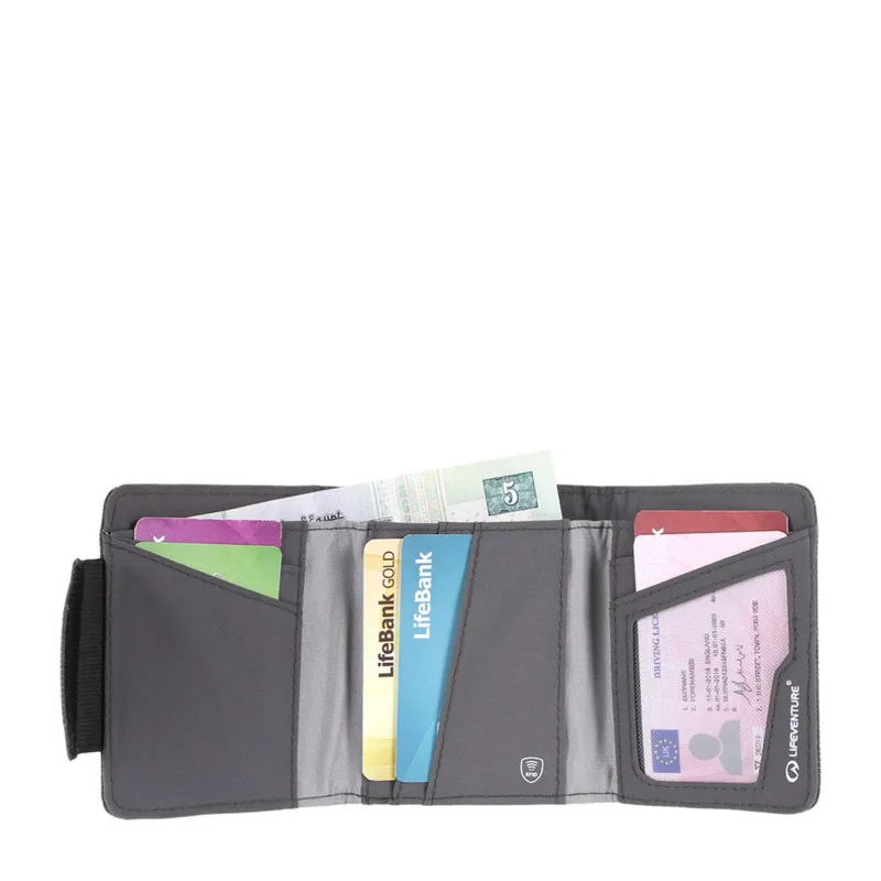 Lifeventure RFID Wallet Recycled in Navy Blue-3