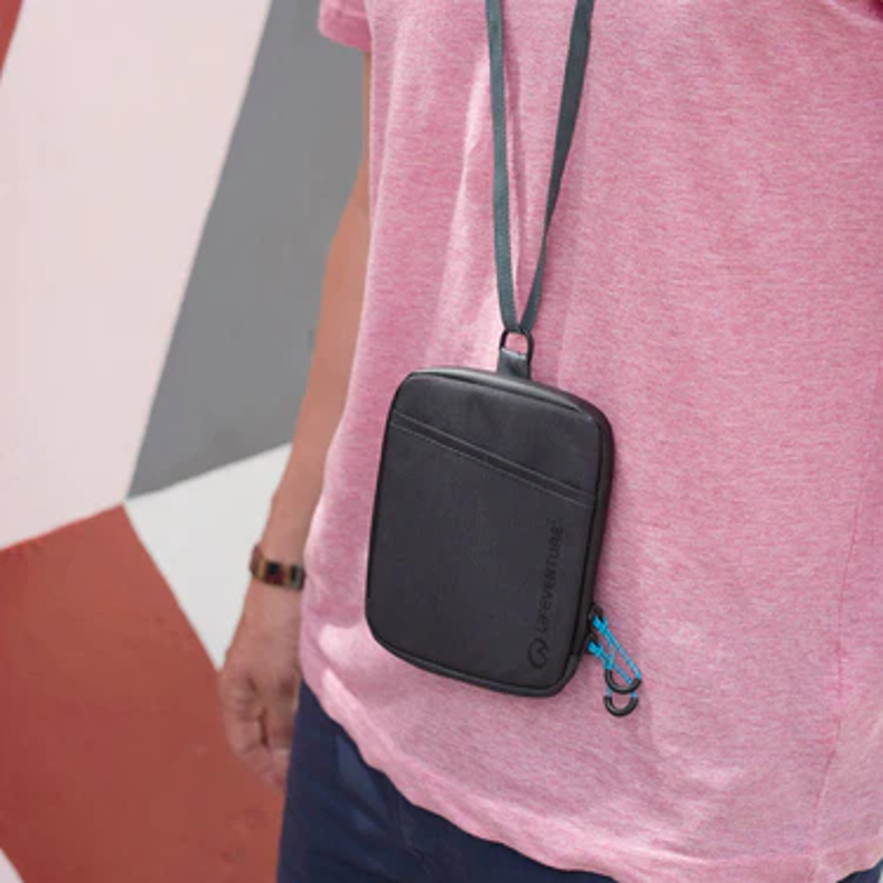 Lifeventure RFID Travel Neck Pouch in Grey-5
