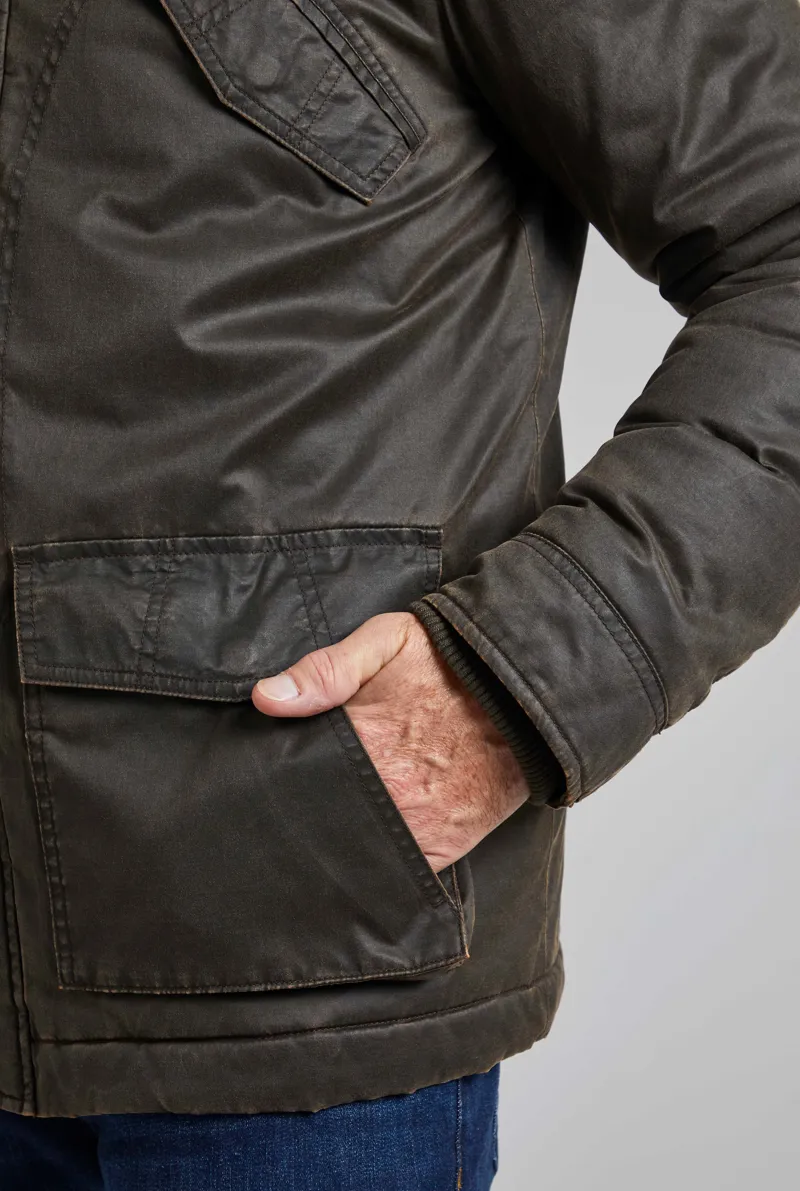 Weirdfish Seabrook Jacket Mens in Bark-7