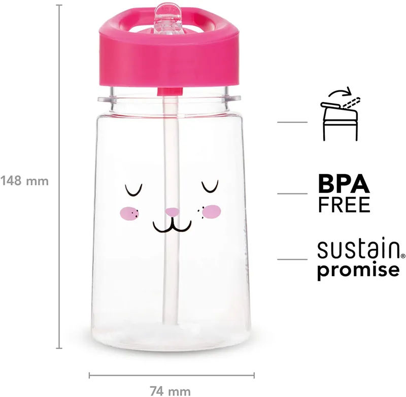 Aladdin Zoo Flip and Sip Water Bottle 0.35L - Bunny-1