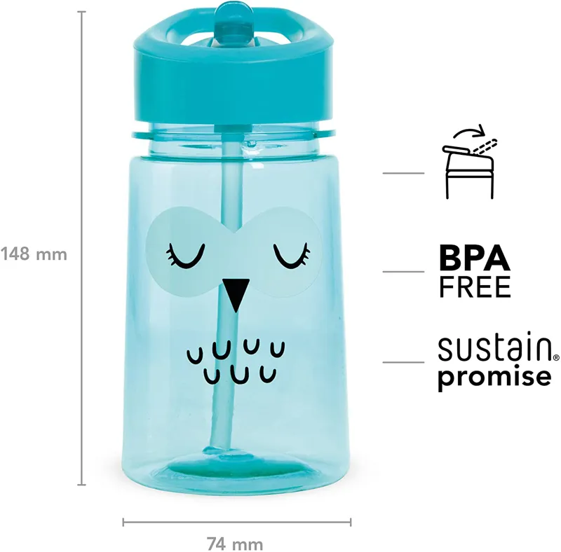 Aladdin Zoo Flip and Sip Water Bottle 0.35L - Owl-1