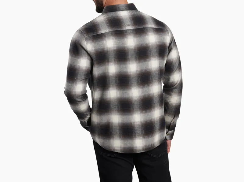 Kuhl Law Long Sleeved Flannel Shirt Mens in Forged Iron -1