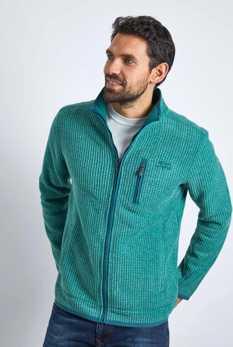 Weird Fish Rossten Mens Jumper in Evergreen-3