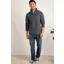Weirdfsih Newark Eco 1/4 Zip Grid Fleece Mens in Washed Black