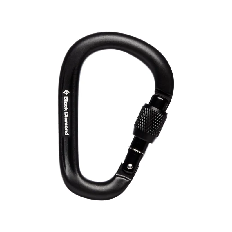 Black Diamond Pearlock Screwgate Carabiner in Black