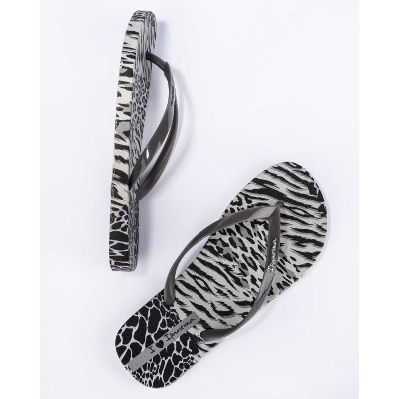 Ipanema Animal Flip Flop Womens in Grey-1