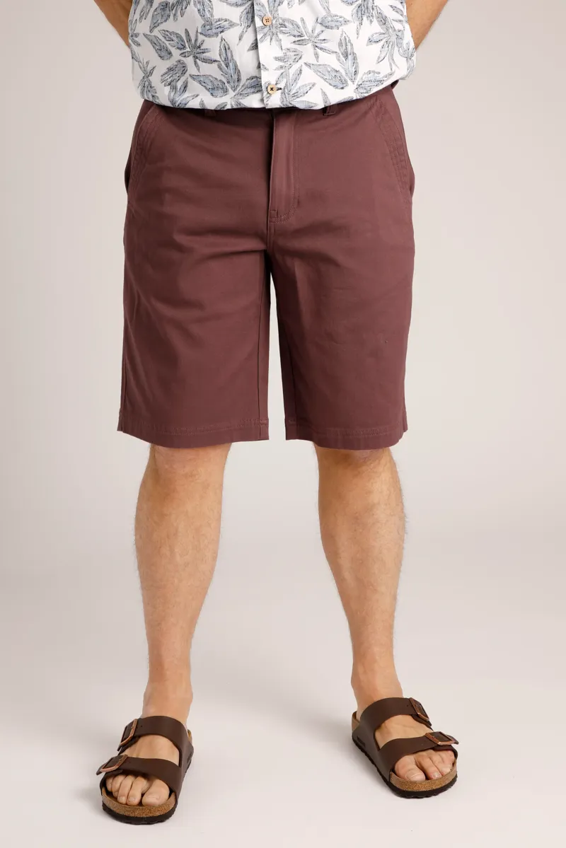 Weirdfish Rayburn Shorts Mens in Mahogany-1