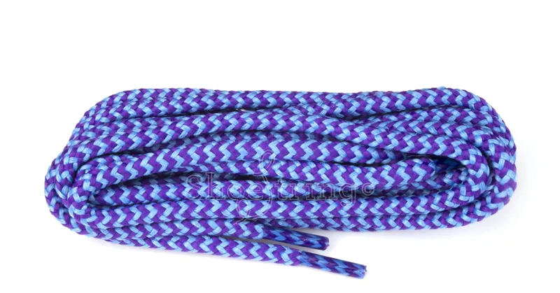 Shoe String Laces 150cm in Aqua/Purple Dog Tooth