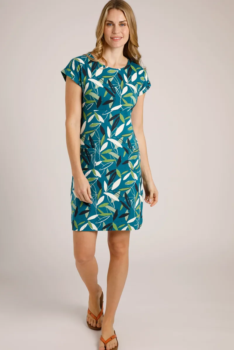 Weird Fish Tallahassee Dress Womens in Deep Sean Blue -2