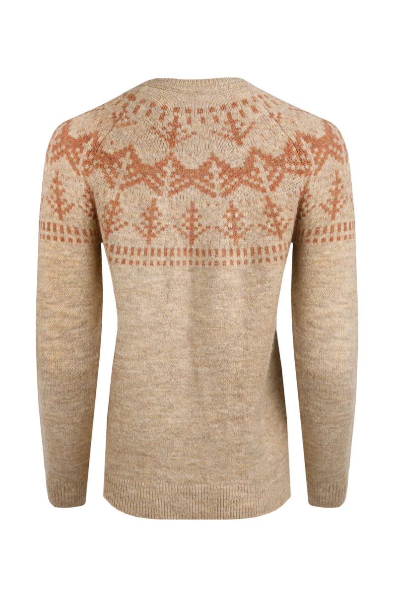 Weirdfish Asteria Eco Fair Isle Jumper Womens in Chalk-1