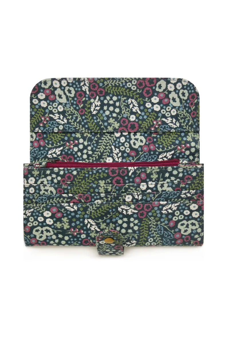 Weirdfish Corby Printed Purse in Navy