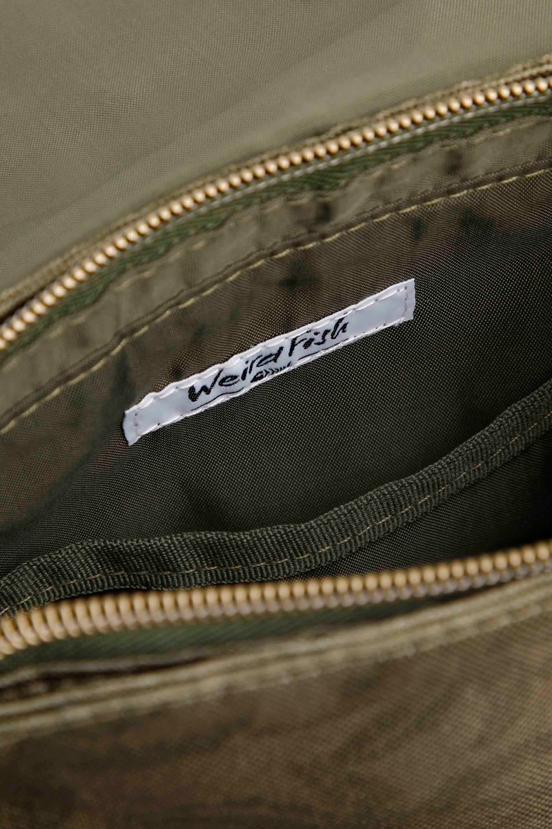 Weirdfish Minnie Cross Body Bag in Dark Olive-1