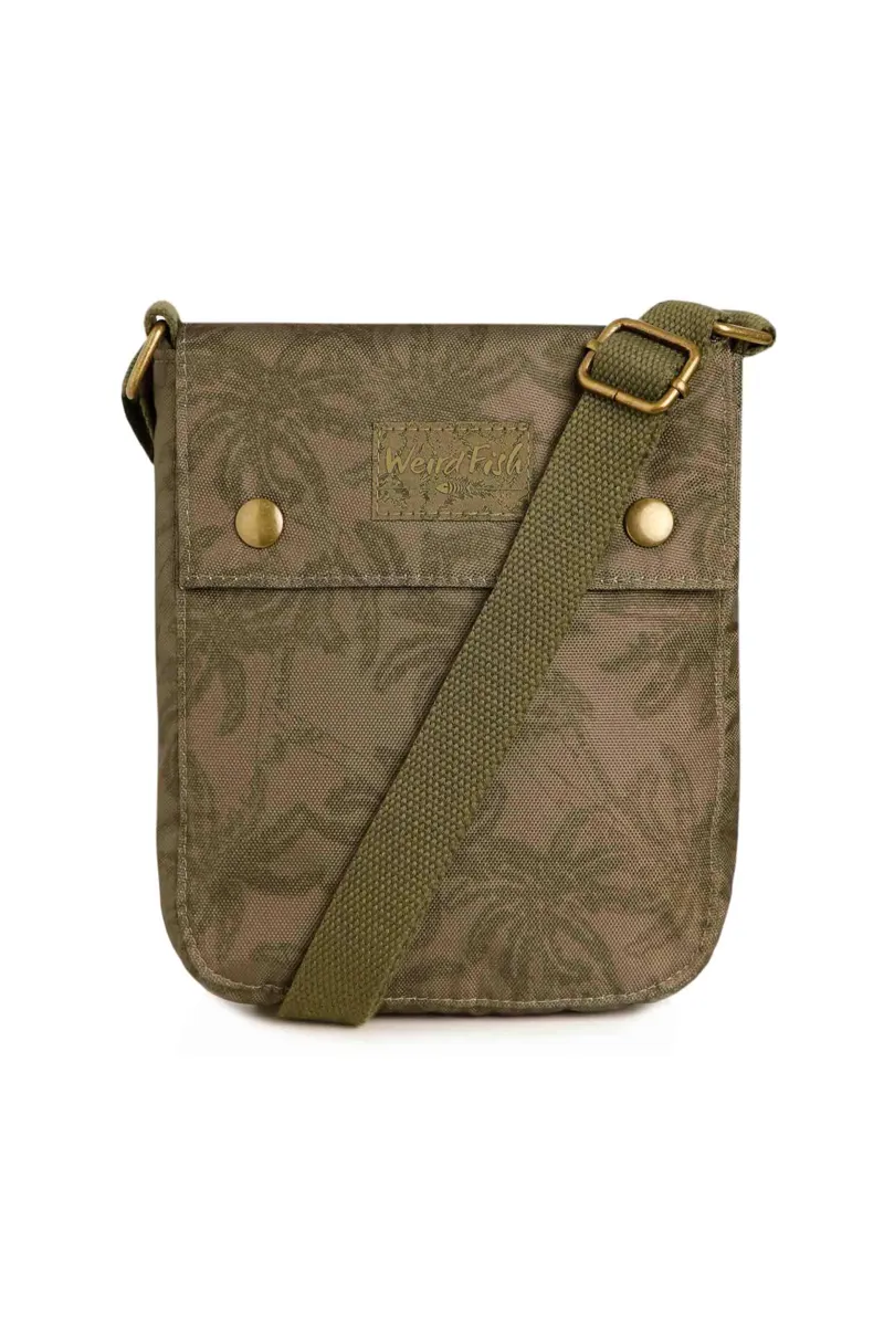Weirdfish Minnie Cross Body Bag in Dark Olive