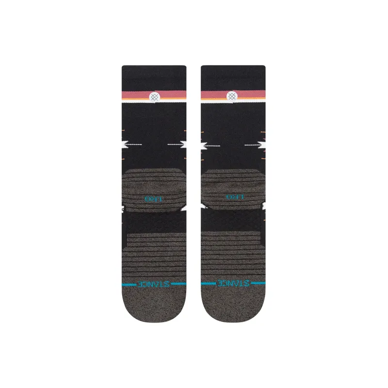 Stance Cloaked Mid Crew Socks in Washed Black-1