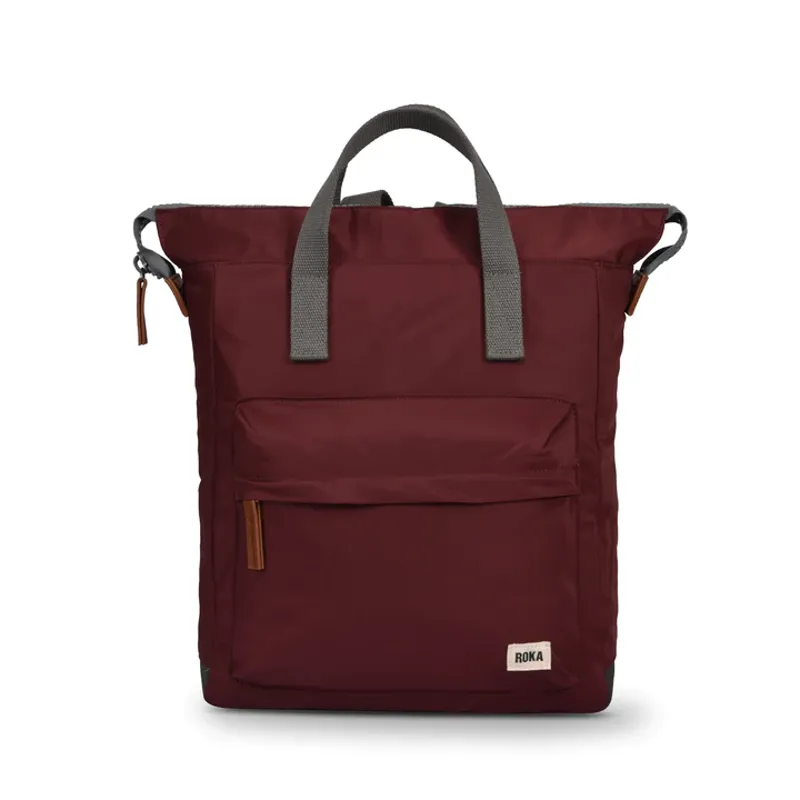 Roka Bantry B Medium Recycled Canvas Back Pack in Port