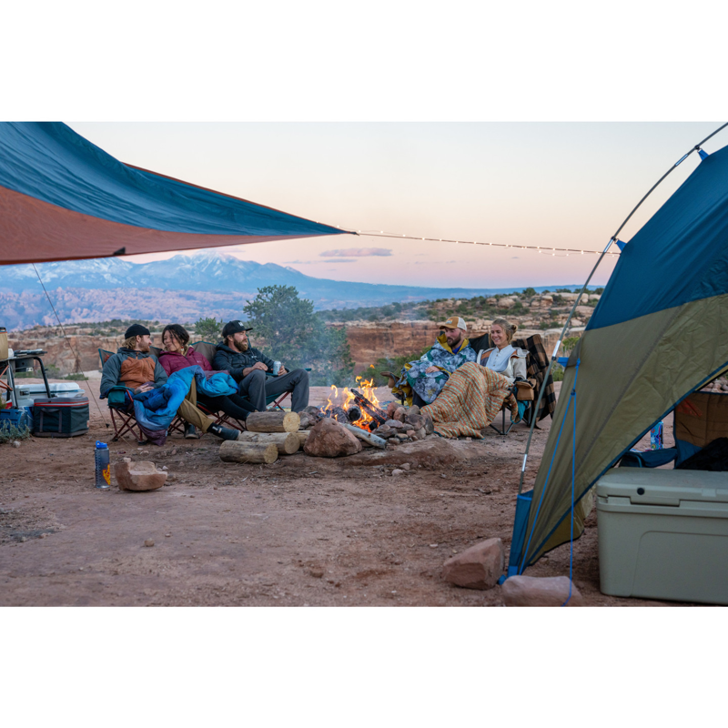 Kelty Biggie Blanket in Stormy Blue/Melted Stripes-1