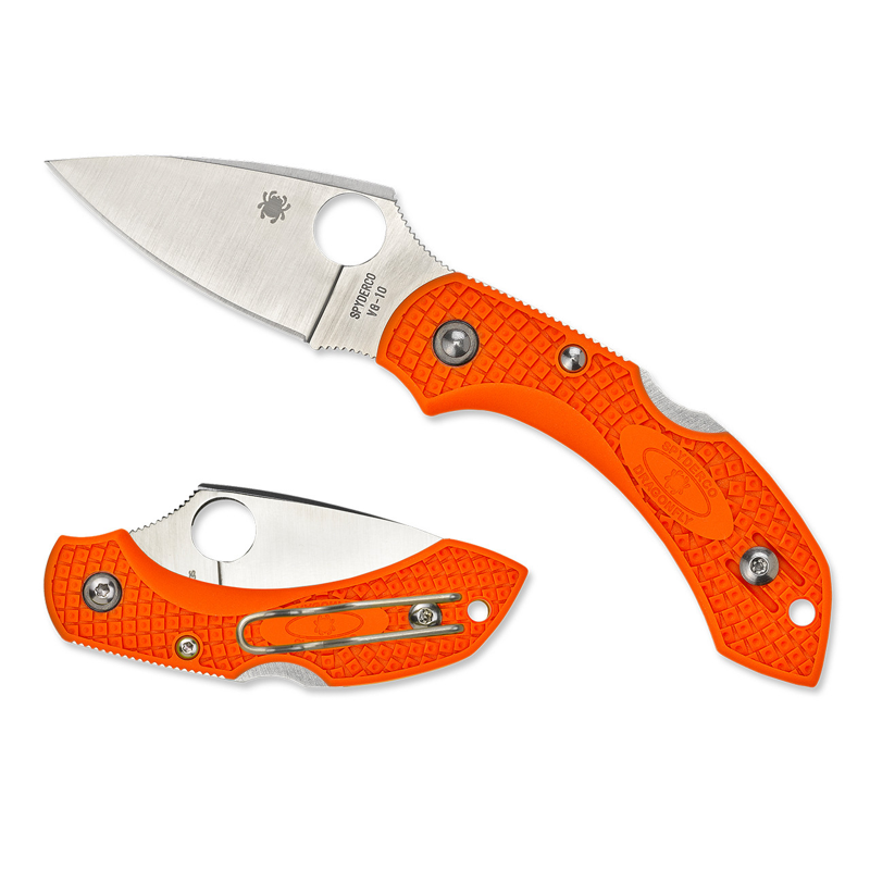 Spyderco Dragonfly 2 Lightweight Plain Edge Knife in Orange