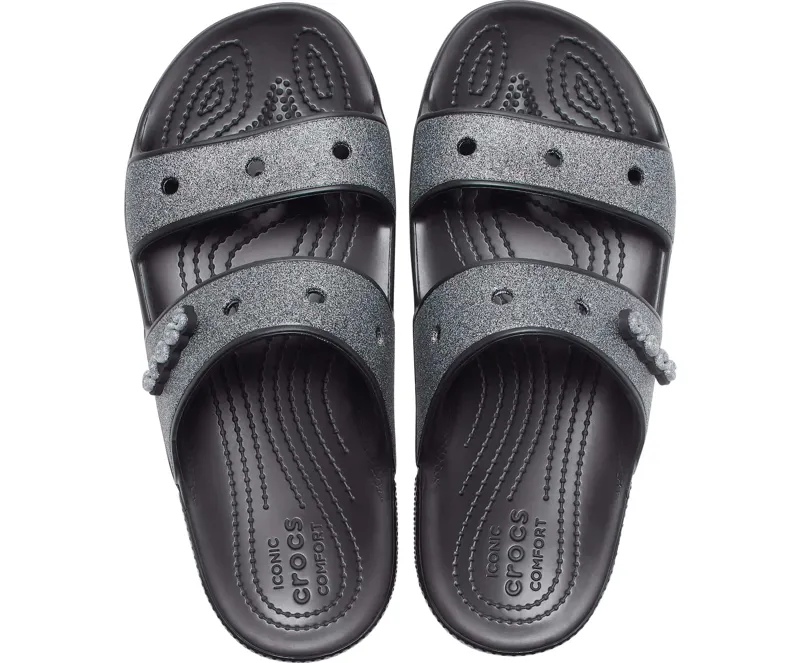 Crocs Classic Croc Glitter II Sandal in Glitter black-1
