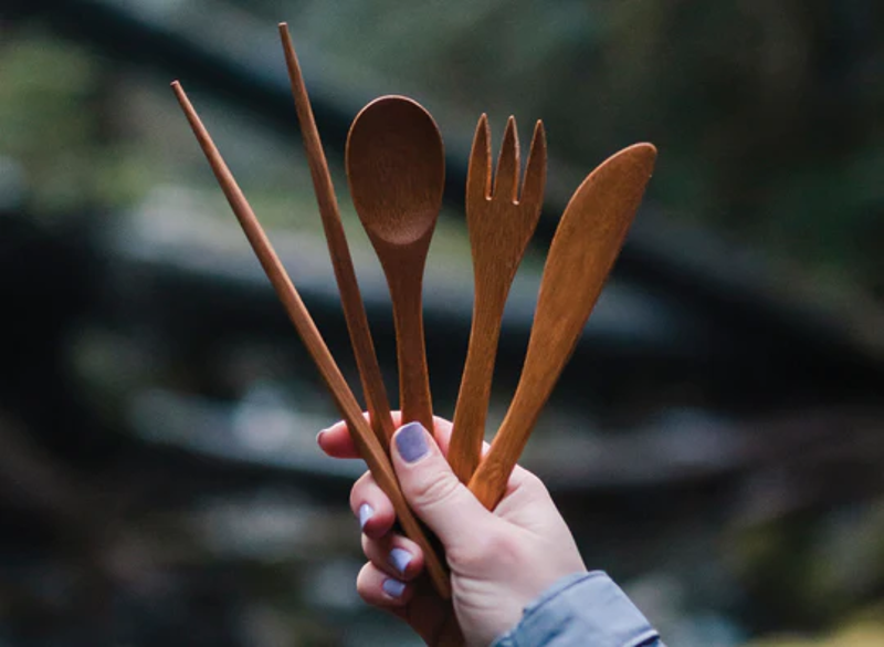 To-Go Ware Bamboo Utensil Set in Mulberry-2