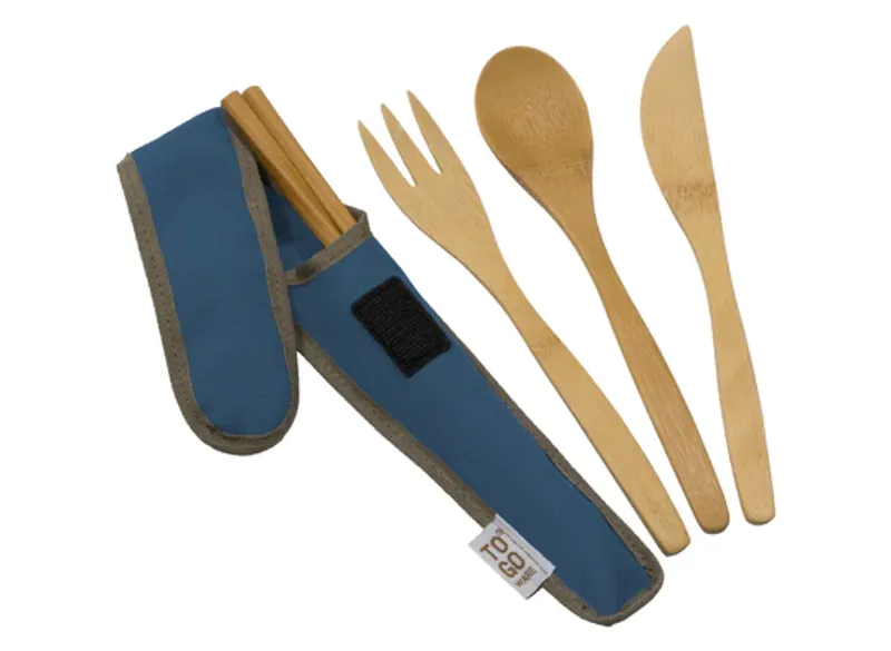 To-Go Ware Bamboo Utensil Set in Indigo