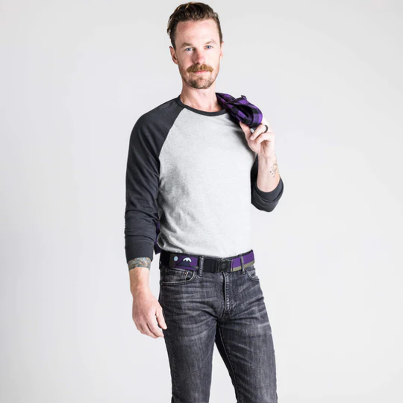 Arcade Hannah Eddy Wave Hello Belt in Black/Ivy Green-3