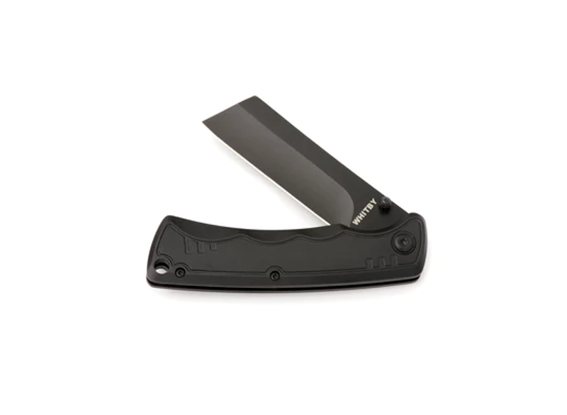 Whitby Cleaver Liner Lock Knife in Black -2