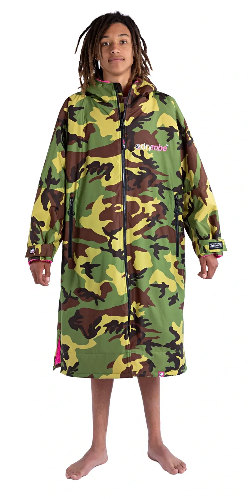 Dryrobe Advance Long Sleeve in Camouflage/Pink