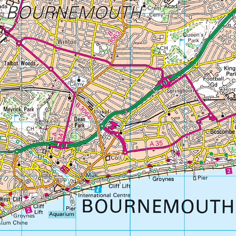 Ordnance Survey Bournemouth and Purbeck Landranger Map-2