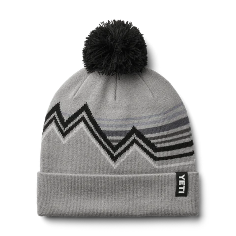 Yeti Freestyle Knitted Beanie in Grey/Black-2