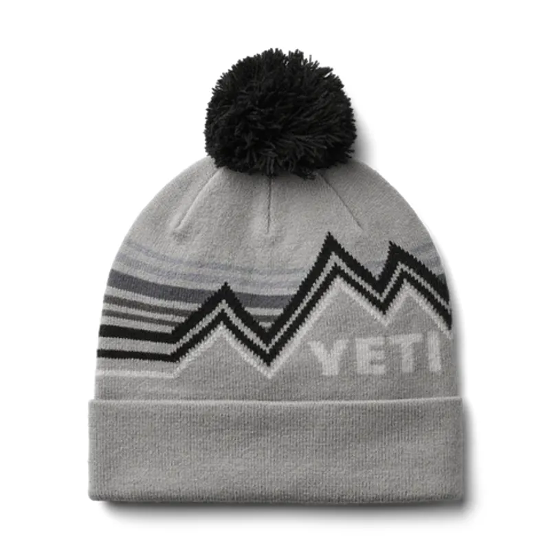 Yeti Freestyle Knitted Beanie in Grey/Black