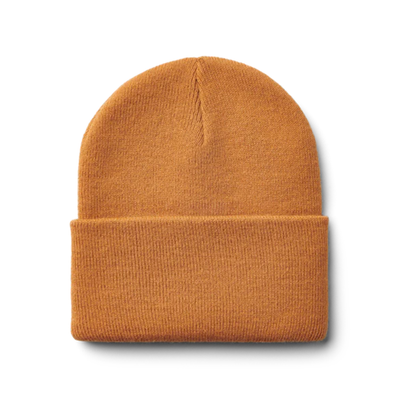 Yeti Logo Badge Knitted Beanie in Gold-2