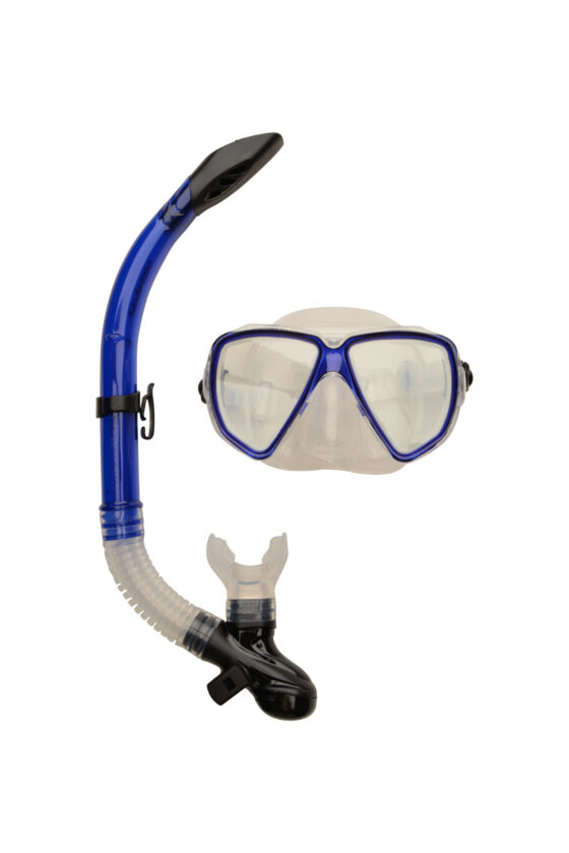 Typhoon Pro Silicone Snorkel Set in Blue-1